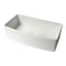 Alfi Brand White Smooth Curved Apron 36" x 20" Single Bowl Fireclay Farm Sink ABFC3620S-W - alternate 11